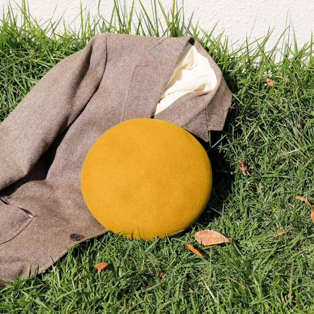 Merino Wool Beret- Mustard Yellow