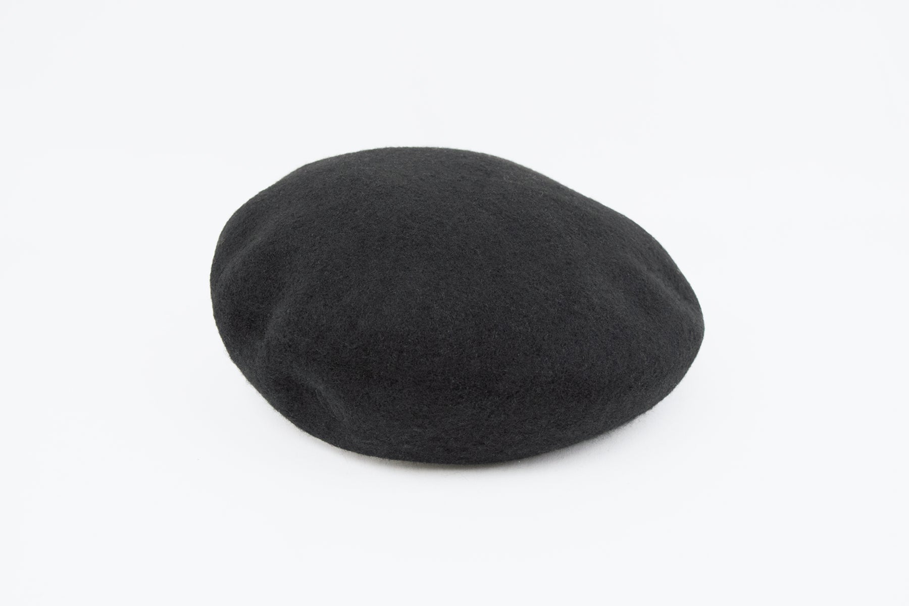 Merino Wool Beret - BLACK