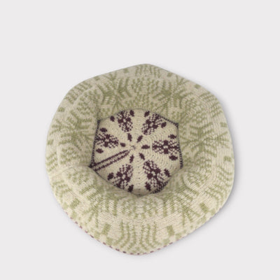 雪柄ベレー PURPLE