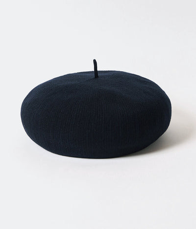 Cotton Beret (with Cabillou) - NAVY BLUE