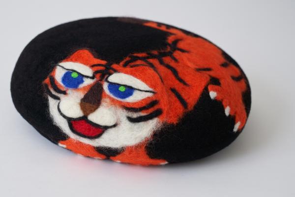 【コラボ商品】いっこの実 X Beret is flamingo メリノウールベレー TIGER（BLACK）