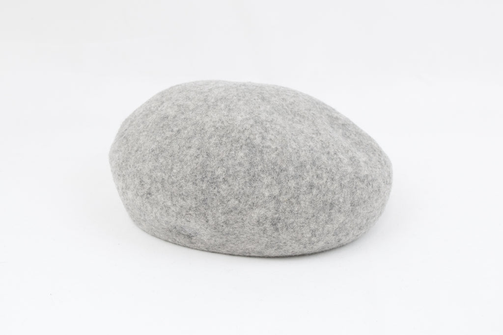 Merino Wool Beret - LIGHT GREY