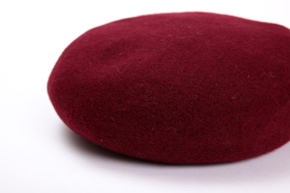 Merino Wool　Beret - Wine Red